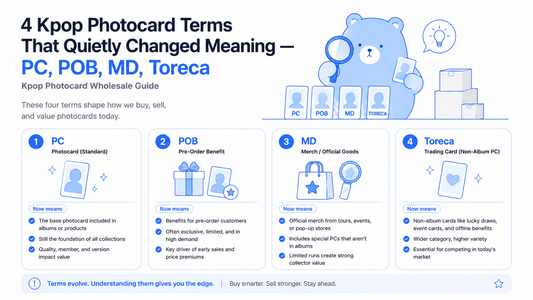4 Kpop Photocard Terms That Quietly Changed Meaning — PC, POB, MD, Toreca | Kpop Photocard Wholesale Guide