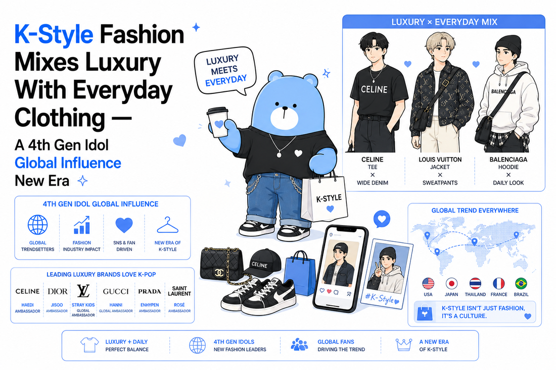 K-Style Fashion Mixes Luxury With Everyday Clothing — A 4th Gen Idol Global Influence New Era