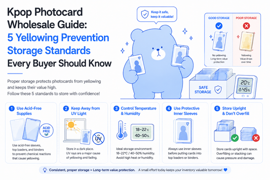 Kpop Photocard Wholesale Guide: 5 Yellowing Prevention Storage Standards Every Buyer Should Know