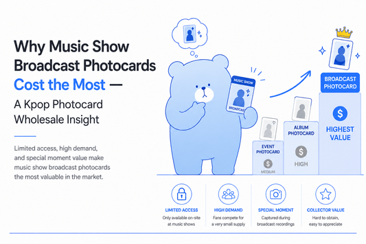 Why Music Show Broadcast Photocards Cost the Most — A Kpop Photocard Wholesale Insight