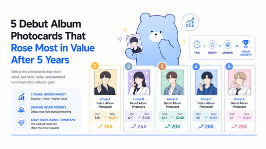 5 Debut Album Photocards That Rose Most in Value After 5 Years | Kpop Photocard Wholesale Guide